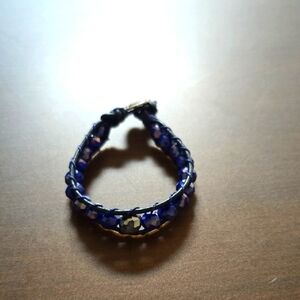 Wrap Bracelet Elegant Blue Beaded Bracelet.